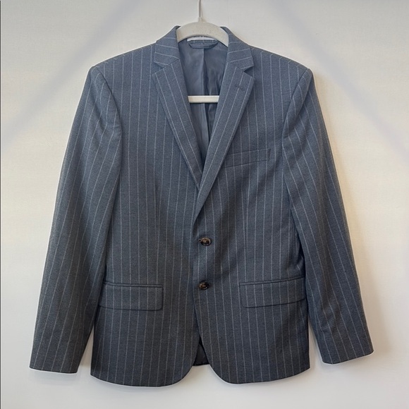 Lauren Ralph Lauren Boys Classic Gray Pinstripe Blazer 16R